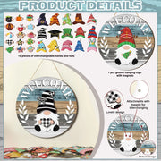 Interchangeable Magnetic Gnome Door & Wall Décor Set – 31-Piece Playful Wooden Gnome