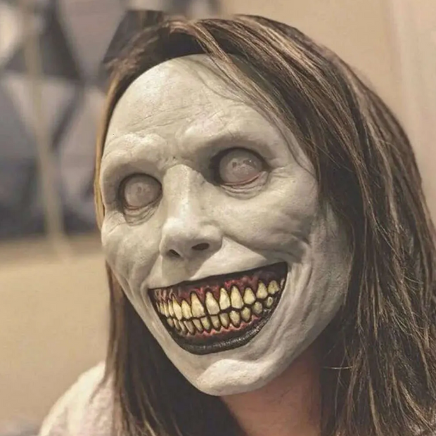 Scary Mask Latex - White Eyed Demon Headcover for Halloween Terror - Shop Now!