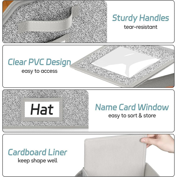 Stackable Baseball Cap Storage Box – Sturdy Hat Organizer with Cardboard Base