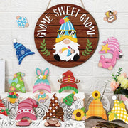 Interchangeable Magnetic Gnome Door & Wall Décor Set – 31-Piece Playful Wooden Gnome