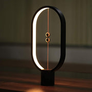 Floating Magnetic LED Lamp – Touch of Magic for Desk, Bedside & Office | Soothing Warm Light, USB Powered (Black)