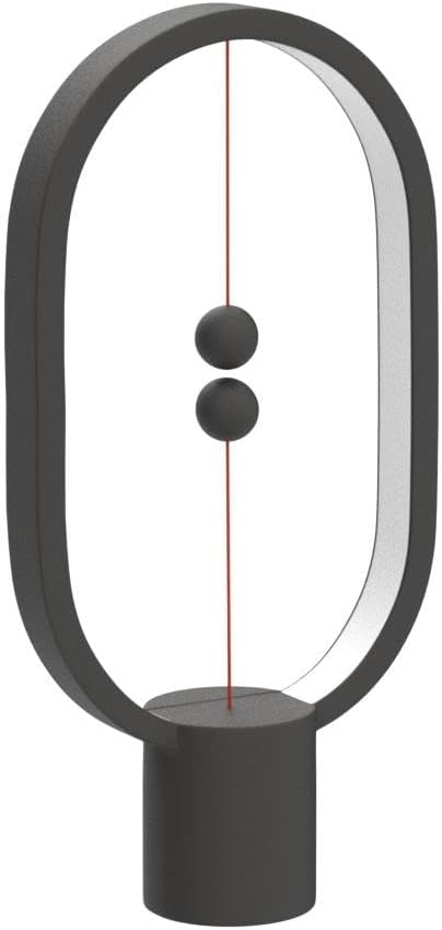 Floating Magnetic LED Lamp – Touch of Magic for Desk, Bedside & Office | Soothing Warm Light, USB Powered (Black)