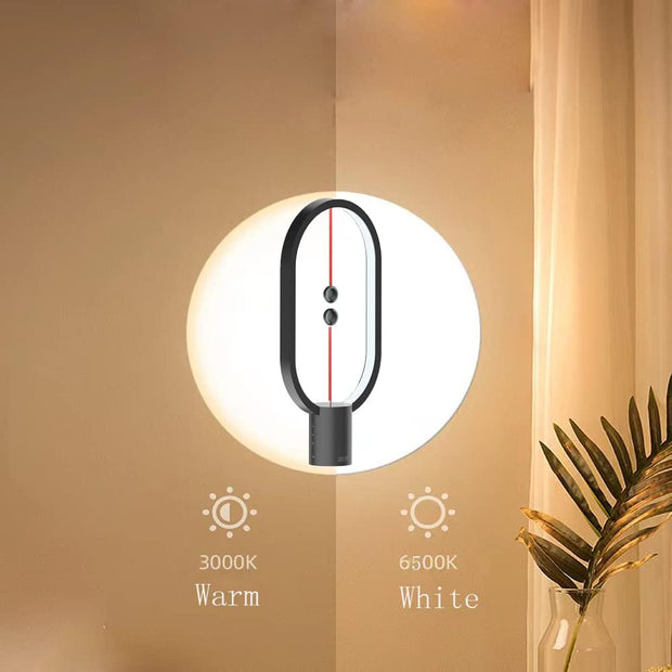 Floating Magnetic LED Lamp – Touch of Magic for Desk, Bedside & Office | Soothing Warm Light, USB Powered (Black)