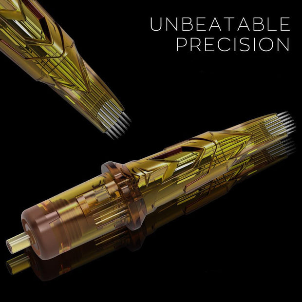 Tattoo Needles – 20-Pack Disposable Cartridges, 0.25mm 9X Curved Magnum Needles