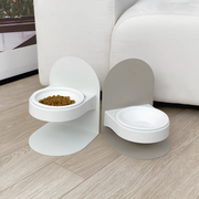 Magnetic Adjustable Ceramic Cat Bowl Stand with Adjustable Height