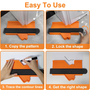 10-Inch Plastic Contour Gauge – Precise Profile Duplication Tool