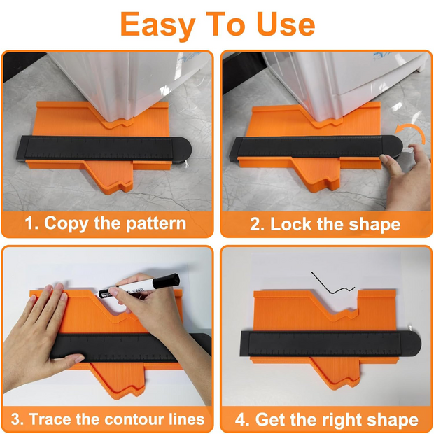 10-Inch Plastic Contour Gauge – Precise Profile Duplication Tool