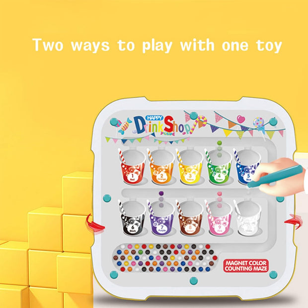 Magnetic Dot Board Travel Toy – Montessori Fine Motor Skills Drawing Set for Kids