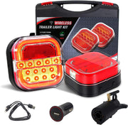Wireless Magnetic Trailer Lights – LED Tow Light Kit for Truck, RV, Camper, Boat & Caravan | Rechargeable Tail, Brake, Turn Signal & Running Lights, IP67 Waterproof
