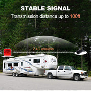 Wireless Magnetic Trailer Lights – LED Tow Light Kit for Truck, RV, Camper, Boat & Caravan | Rechargeable Tail, Brake, Turn Signal & Running Lights, IP67 Waterproof