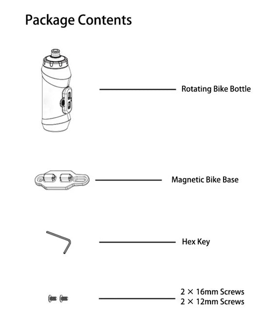 Rotating Bike Bottle – Quick-Release Magnetic Mount System