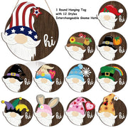 Interchangeable Magnetic Gnome Door & Wall Décor Set – 31-Piece Playful Wooden Gnome