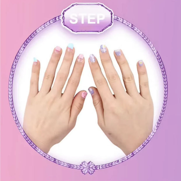 Kids Creative Nail Art Set – Safe & Fun DIY Stick-On Nails for Children’s Imaginative Play