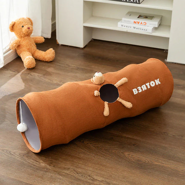 Foldable Cat Play Tunnel – Interactive Hide & Seek Toy for Cats