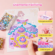 Princess DIY Sticker & Makeup Activity Book – Creative Fun with Royal Dress-Up and Sparkling Crafts