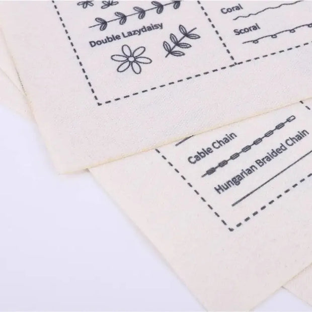 Handmade Embroidery Stitch Book – DIY Stitch Guide & Pattern Chart