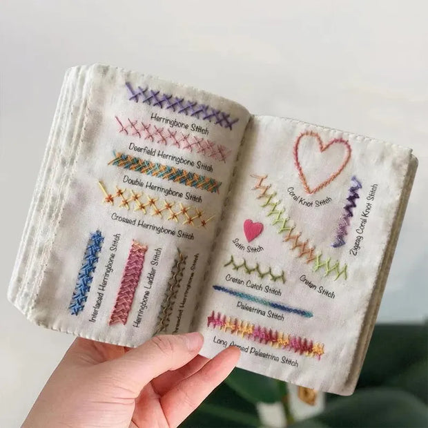 Handmade Embroidery Stitch Book – DIY Stitch Guide & Pattern Chart