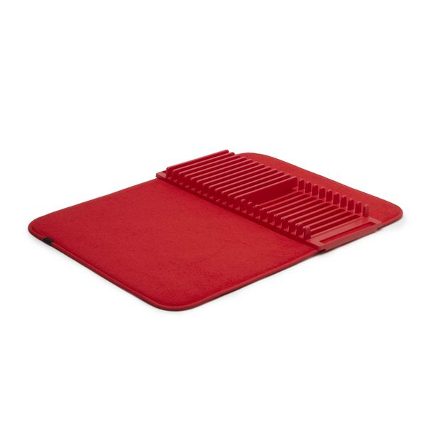 All-in-One Dish Drying Mat – Compact Kitchen Rack with Utensil Holder & Glass Stand