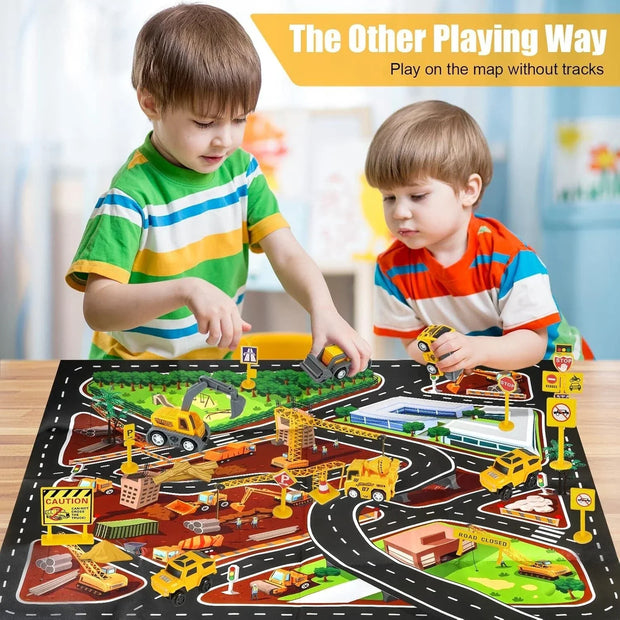 Customizable 260 PCS Race Track Set with Cars & Interactive Construction Toys