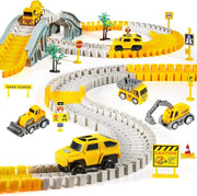 Customizable 260 PCS Race Track Set with Cars & Interactive Construction Toys
