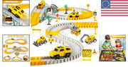 Customizable 260 PCS Race Track Set with Cars & Interactive Construction Toys